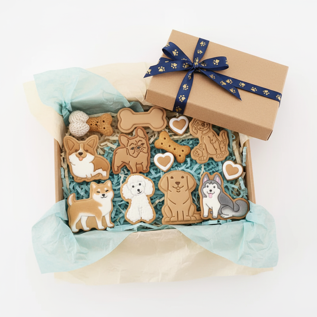Boîte cadeau chien avec Emporte Pieces pour Biscuits