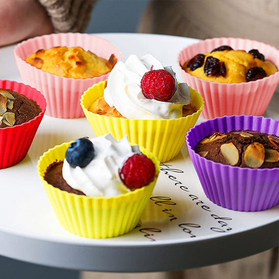 differents muffins dans moule silicone