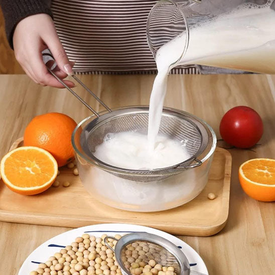 filtre lait avec passoire inox
