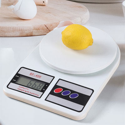 mesure citron avec balances de cuisine