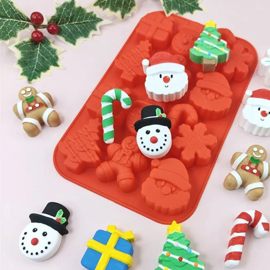 moule a gateau en silicone couleur rouge