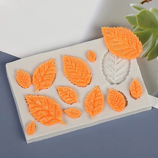 moule en silicone feuille orange