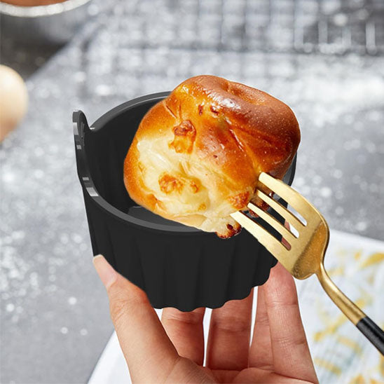 moule muffin noir brioche fourchette