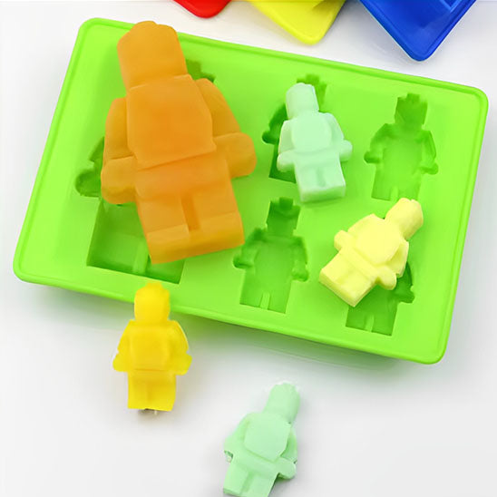 moule silicone couleur vert robot construction