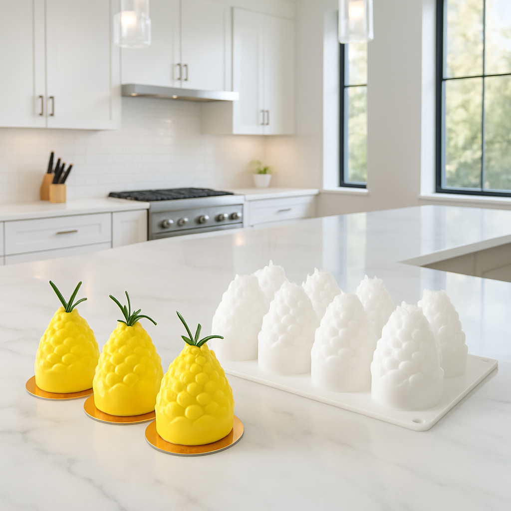 moule silicone forme ananas sur plan travail cuisine
