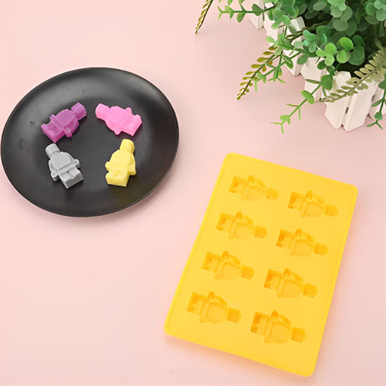 moule silicone forme robot brique
