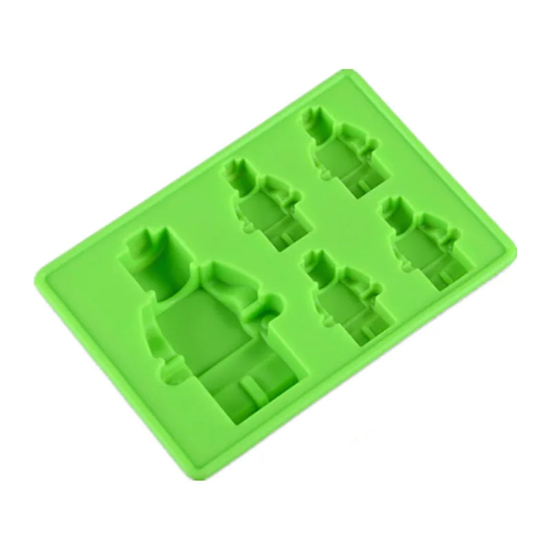 moule silicone forme robot couleur vert