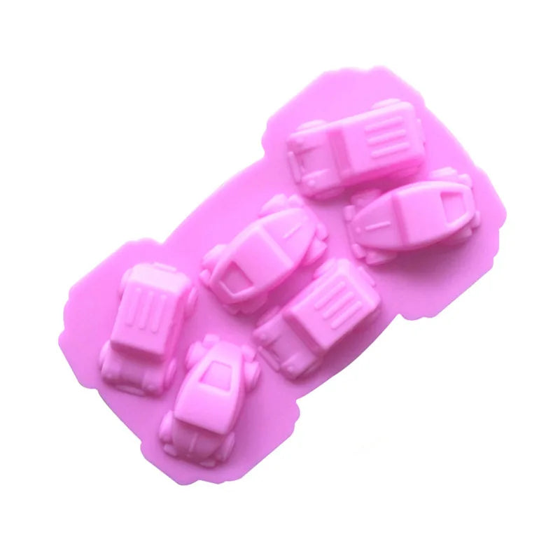 moule silicone forme voiture couleur rose