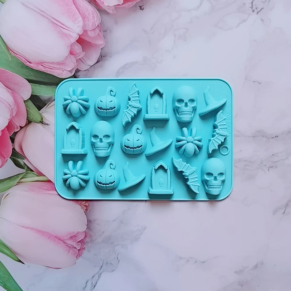 moules en silicone couleur bleu