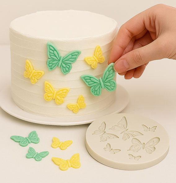 moules en silicone papillon jaune vert