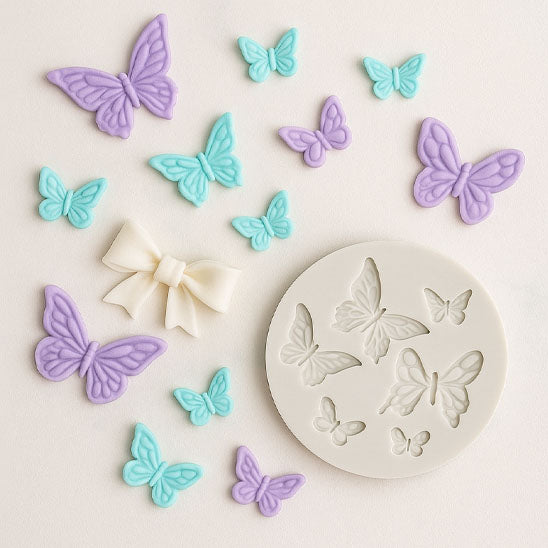 moules en silicone papillon violet bleu
