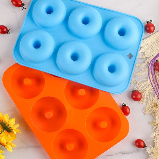 moules silicone couleur orange bleu