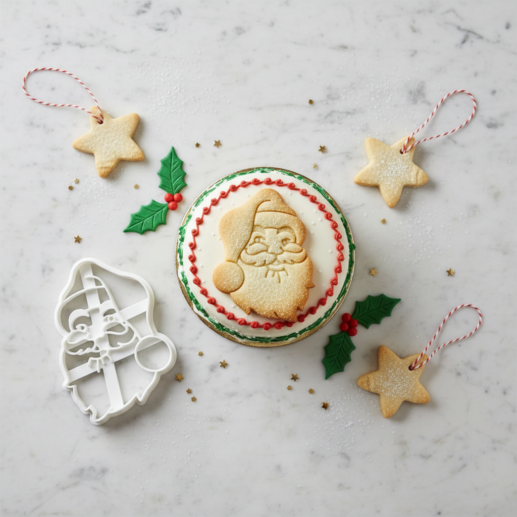Emporte piece noel forme père noël avec biscuit