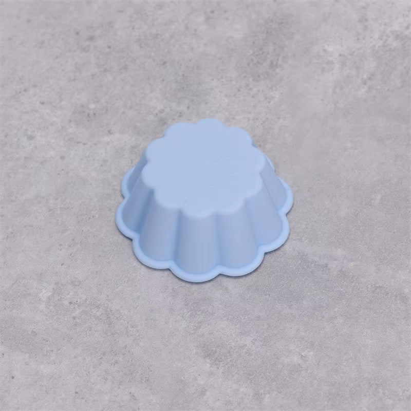 petit moule a muffin couleur bleu