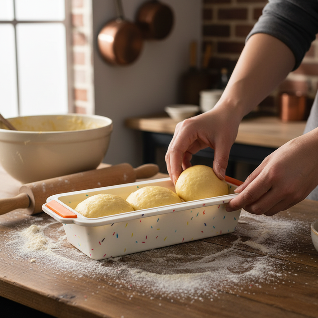 Préparation pâte brioche dans Moules à brioches