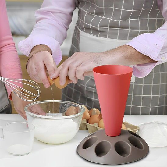 preparation creme patissiere a cote support poche a douille rouge