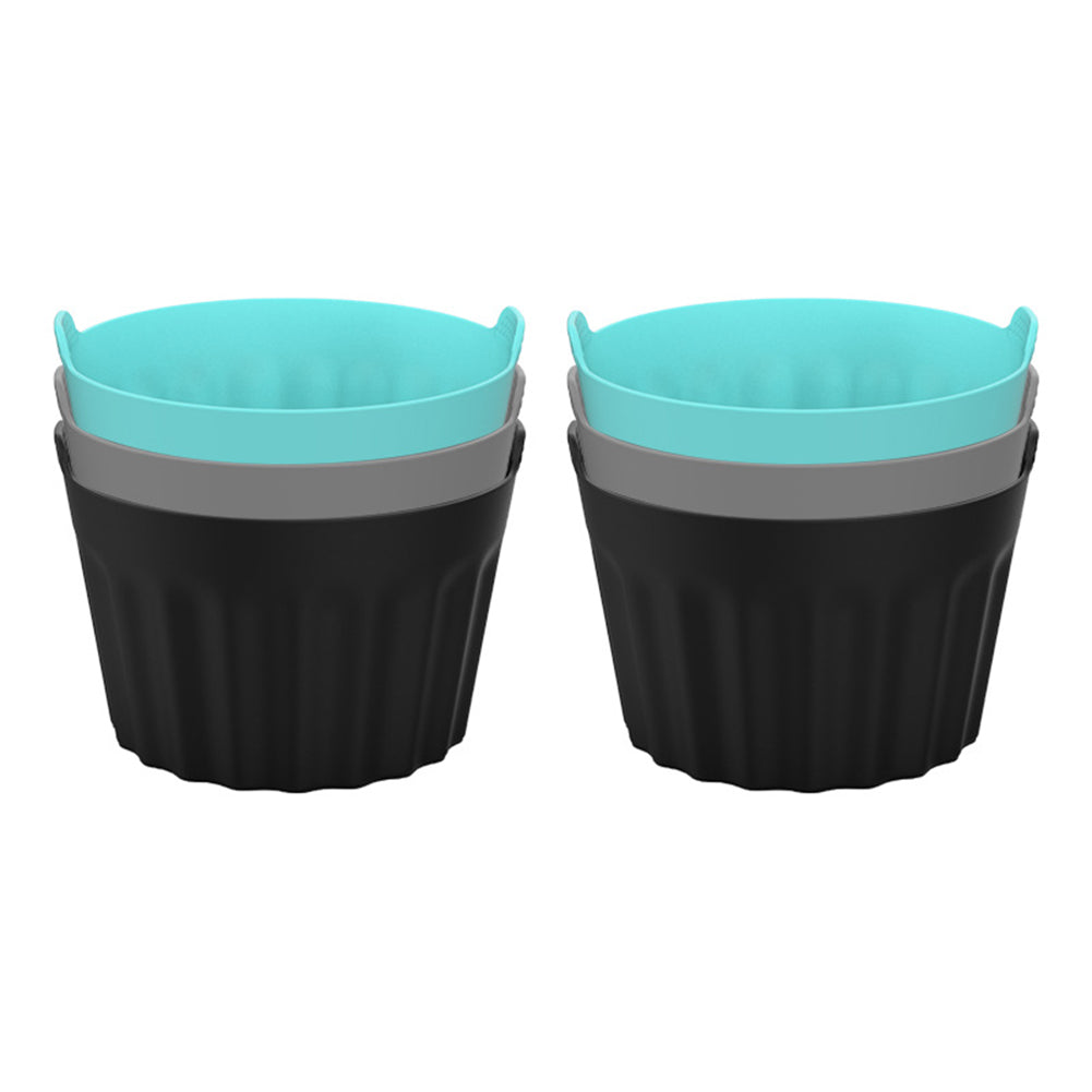 six piece moule muffin couleur gris bleu noir