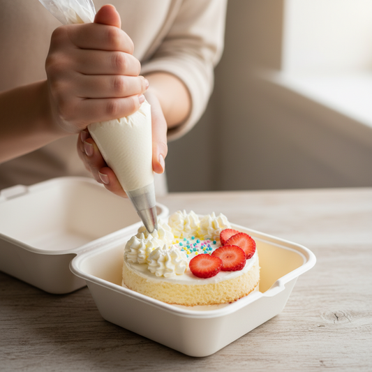 recette bento cake avec femme décorant bento cake