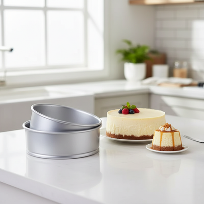 2 Moule a gateau rond avec pâtisseries  dans cuisine