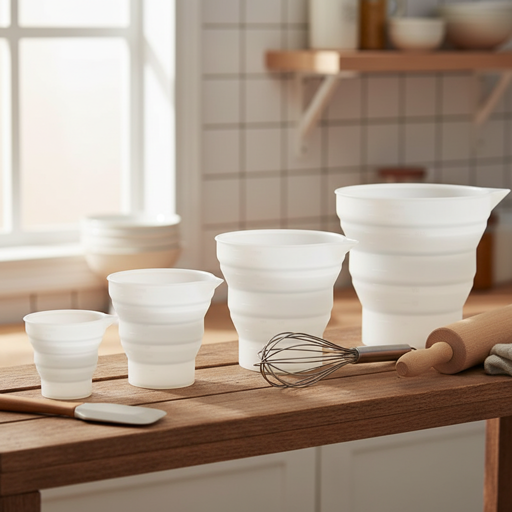 4 tailles Verre mesureur sur plan cuisine