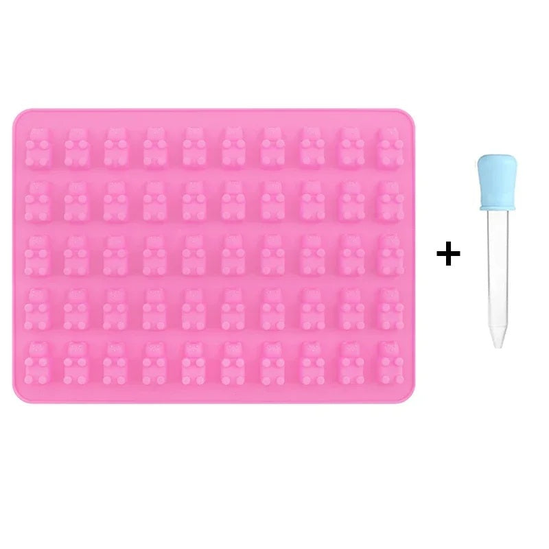moule silicone bonbons rose ourson alimentaire haute qualité durable