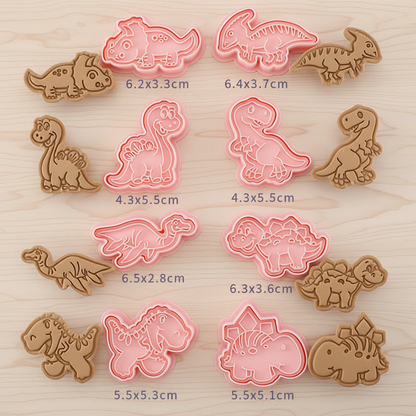 8 Emporte pièce dinosaure dimensions sur table cuisine