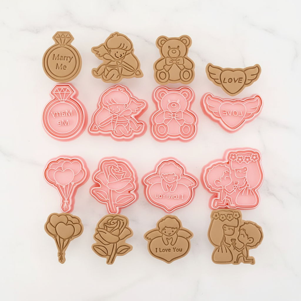 8 Emporte piece pour biscuits amour Saint-Valentin 