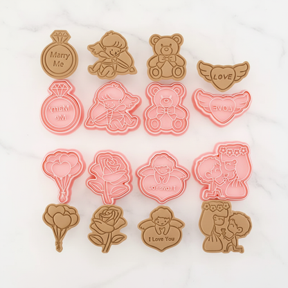 8 Emporte piece pour biscuits amour Saint-Valentin 
