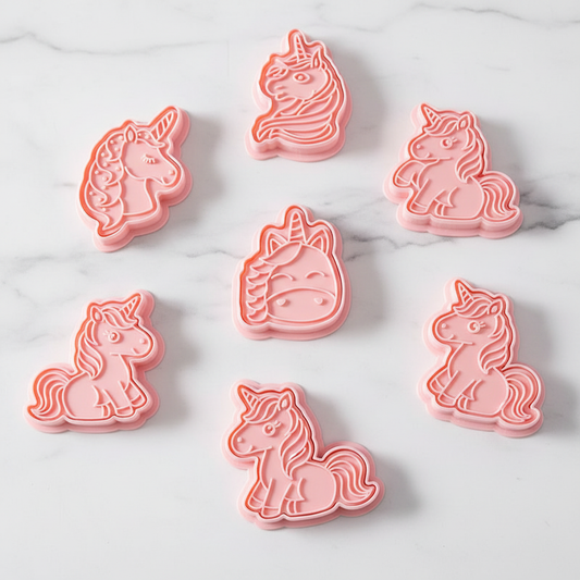 8 Emporte piece pour biscuits licorne rose 