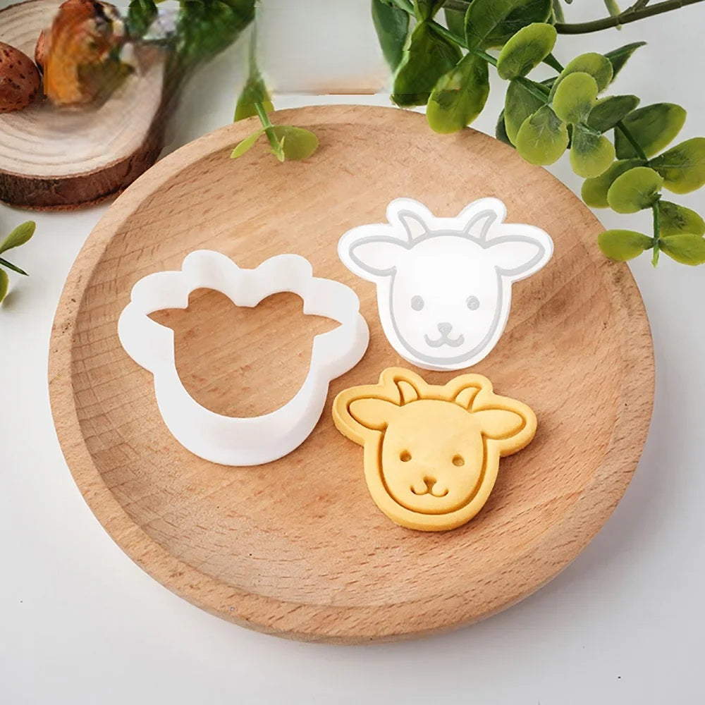 Emporte piece pour patisserie avec biscuit en forme de chèvre