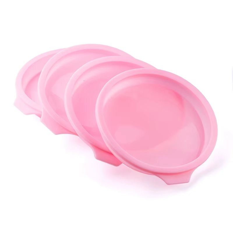 Moules en silicone rond rose empilables kit 4