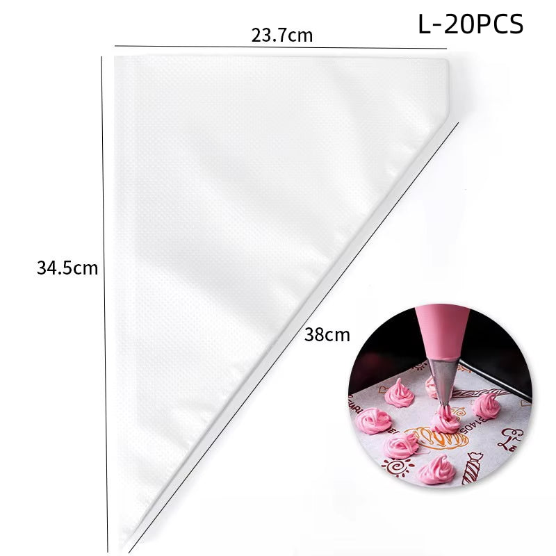 20 pièces Poche à douille jetables taille L