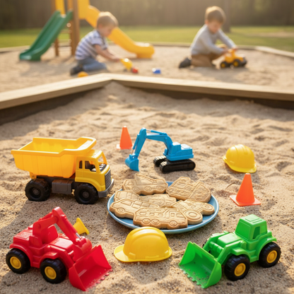 emporte piece biscuit dans Aire de jeux avec biscuits camions 