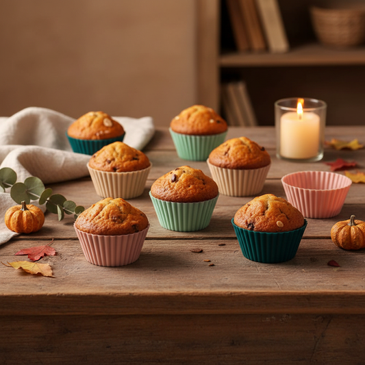Moule à cupcakes avec muffin avec table bois
