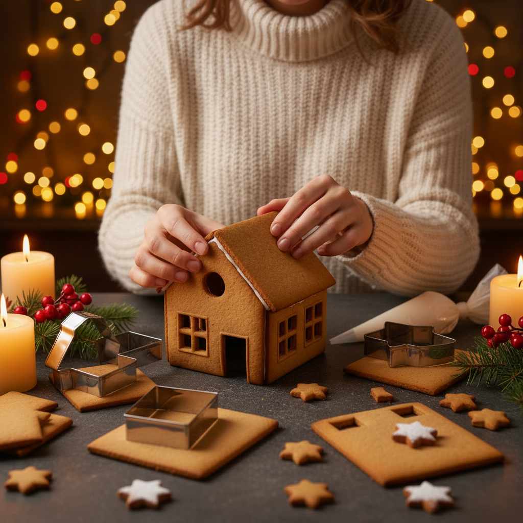 Assemblage maison pain d'épices avec Emporte pièce noël Féérie™