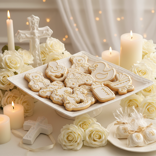 Biscuits bébé blanc or élégant avec Emporte piece pour biscuits