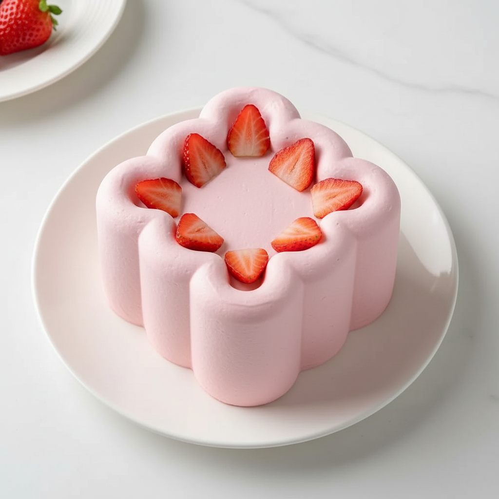 Bento cake moule résultat carré fraises décoration gourmande