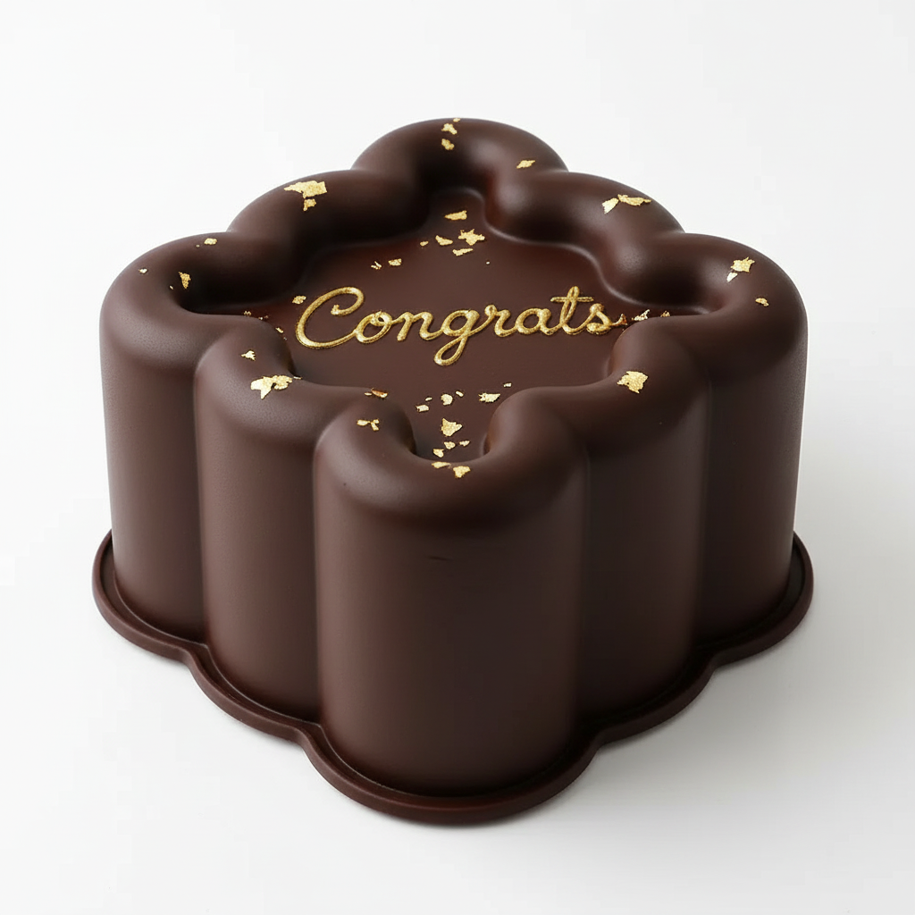 Bento cakes carré chocolat Congrats or