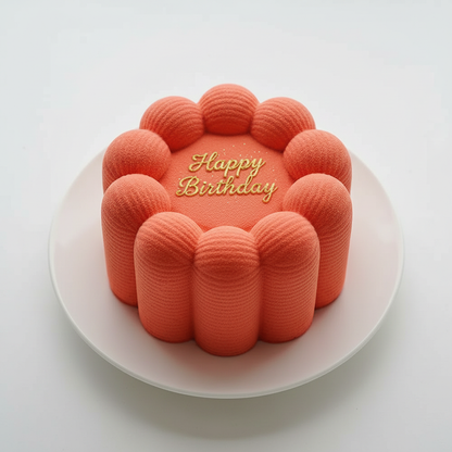 Moule pour bento cake résultat gâteau anniversaire personnalisé fleur