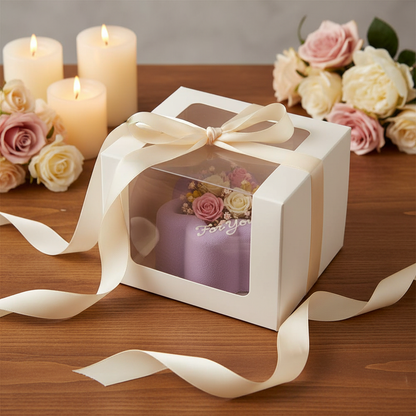 Bento cakes étoile lavande dans coffret cadeau 