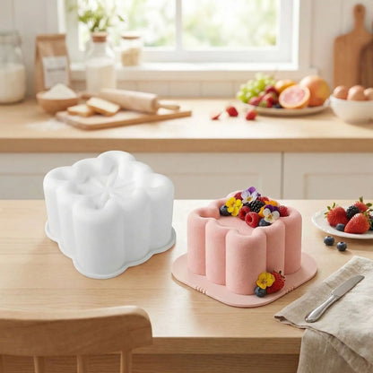 Bento cakes moule silicone carré résultat plan travail