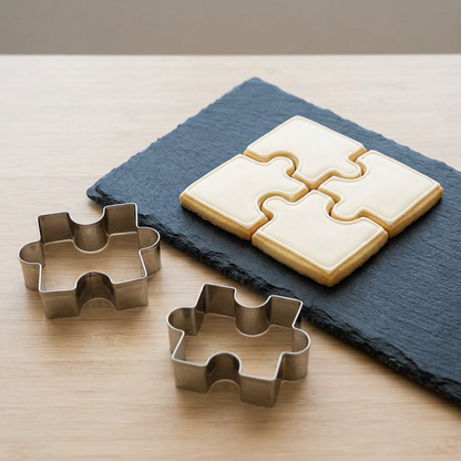 biscuit puzzle avec deux emporte piece inox