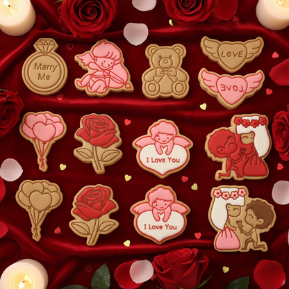 Emporte piece pour biscuits avec biscuits Saint-Valentin 