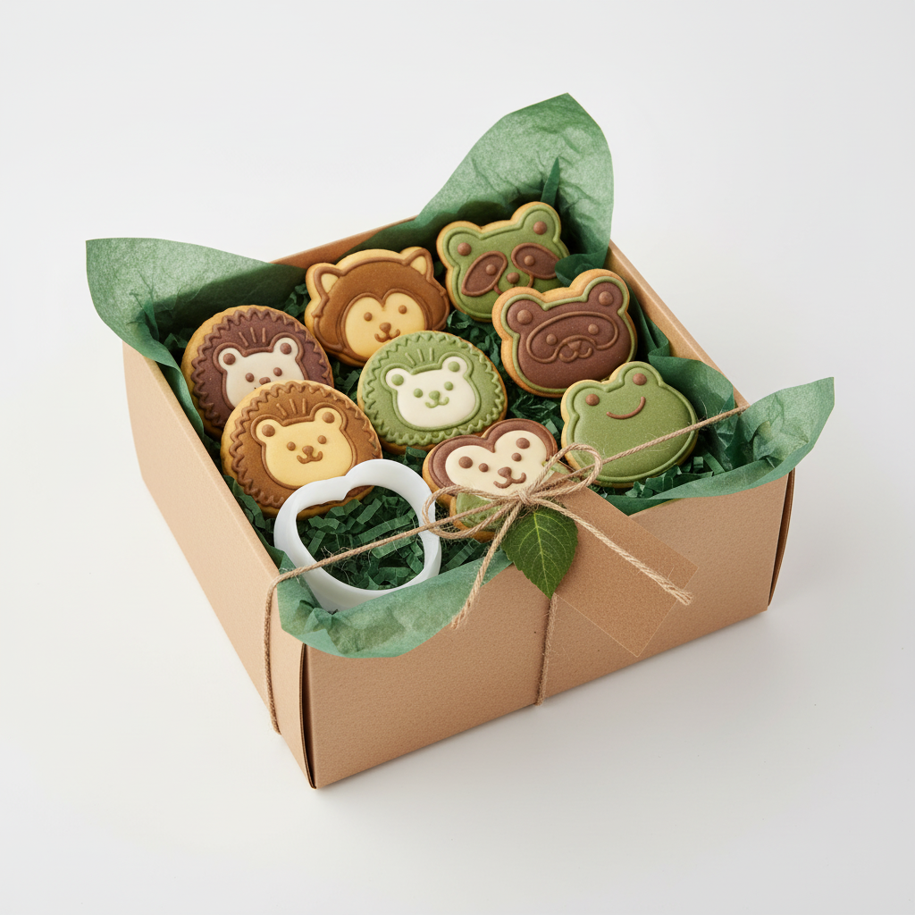 Emporte piece pour patisserie  biscuits animaux forêt dans boîte 