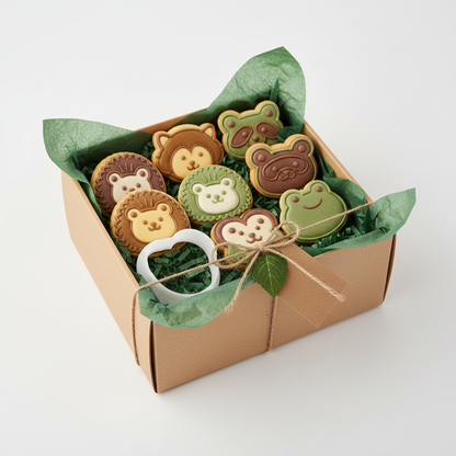 Emporte piece pour patisserie  biscuits animaux forêt dans boîte 