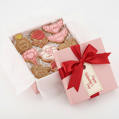 Boîte Saint-Valentin avec biscuits de Emporte piece pour biscuits