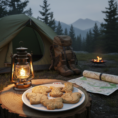biscuits dans assiette avec Emporte Piece pour Biscuit dans camping 