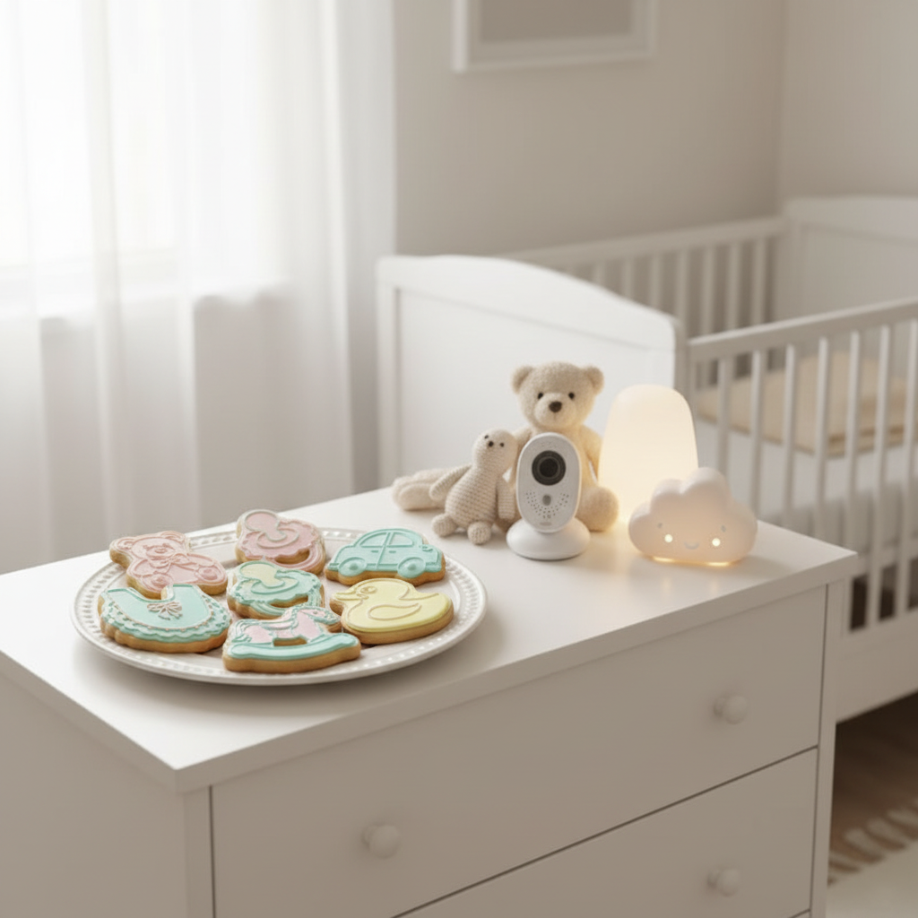 Emporte piece pour biscuits avec biscuit dans chambre bébé 