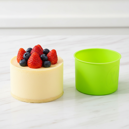 Cheesecake avec moule rond silicone vert 