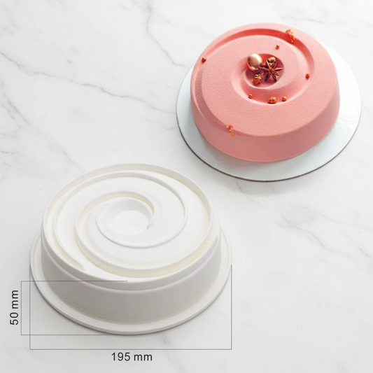 Moule silicone entremet avant après démoulage parfait rose